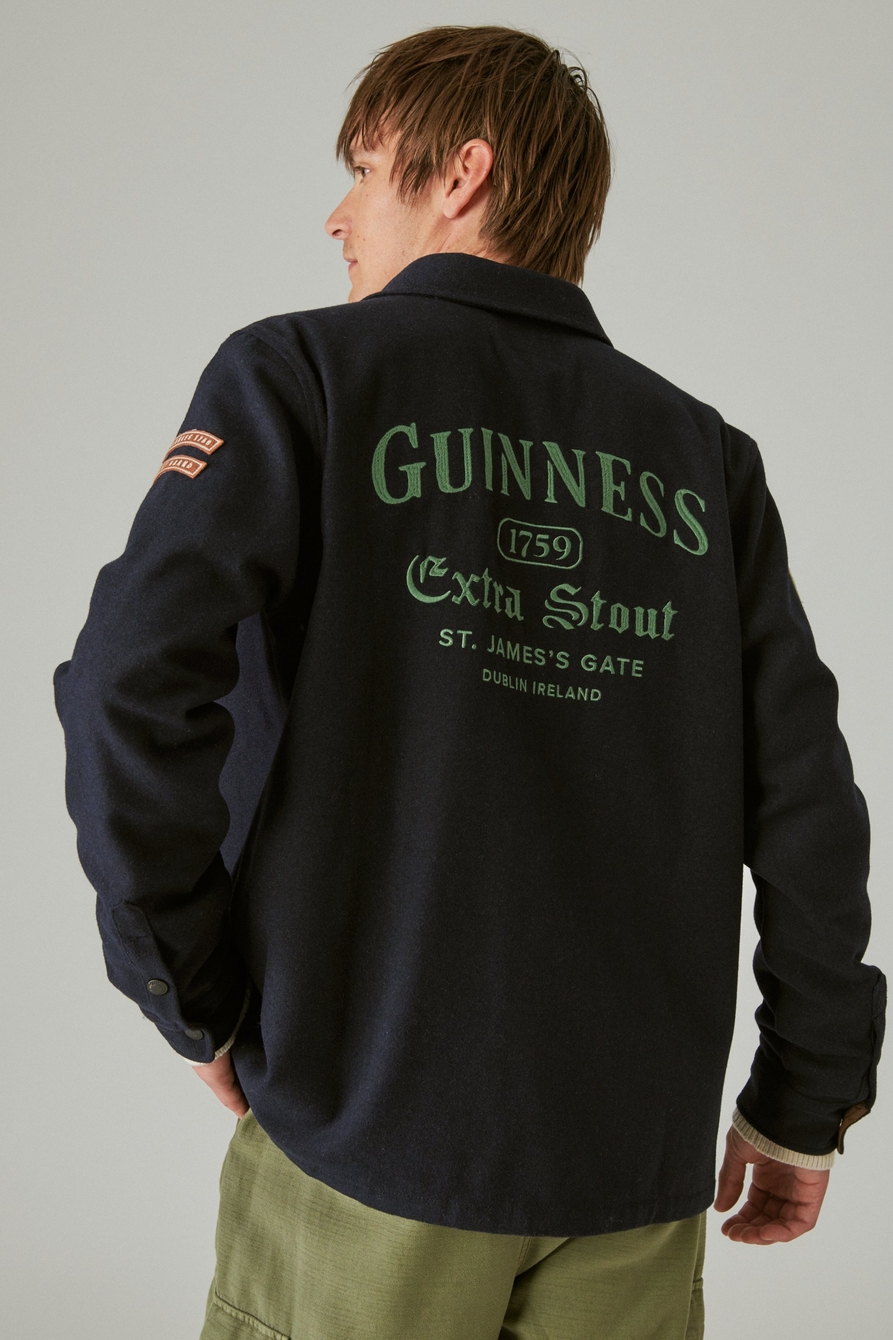 guinness wool over shirt